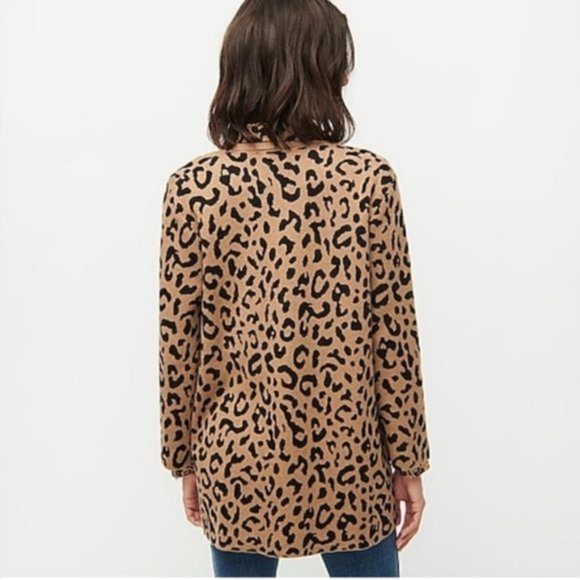 J. Crew Sophie Leopard Print Sweater Blazer - Picture 3 of 12